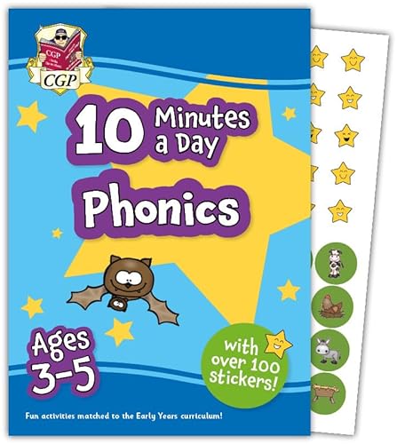 New 10 Minutes a Day Phonics for Ages 3-5 (with reward stickers) (CGP Reception Activity Books and Cards) von Coordination Group Publications Ltd (CGP)